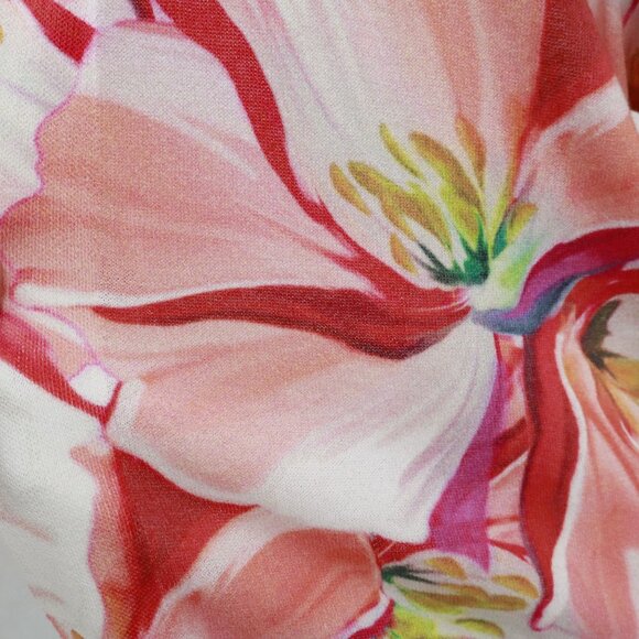 Chico's Kimono Womens L Pink Bloomcore Resort Wear Vacation Beach Pool Coastal - Picture 7 of 16